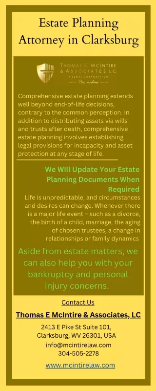 Estate Planning Attorney in Clarksburg