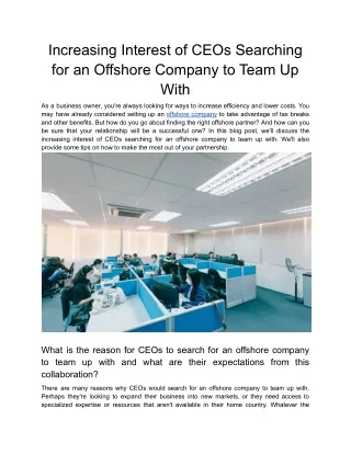 increasing interest of ceos searching