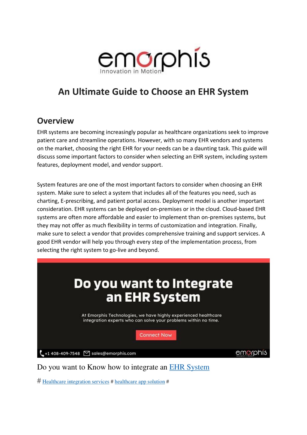 PPT - An Ultimate Guide to Choose an EHR System PowerPoint Presentation ...