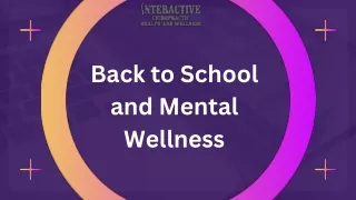 Back to School and Mental Wellness Presentation