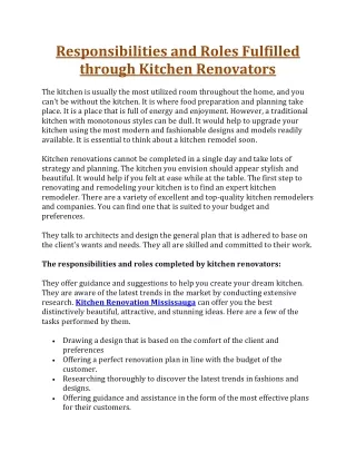 Kitchen Renovation Mississauga