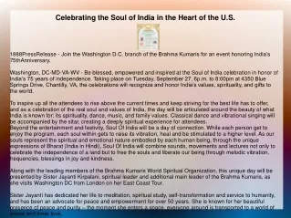 Celebrating the Soul of India in the Heart of the U.S.