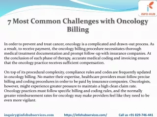 7 most common challenges with oncology billing
