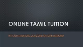 Online Tamil Tuition