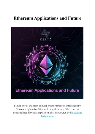 ethereum applications and future
