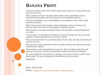 banana print