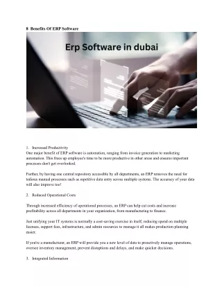 8 benefits of erp software