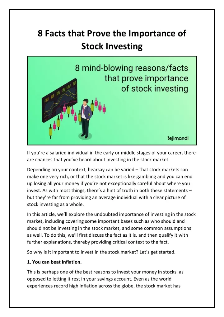 8 facts that prove the importance of stock