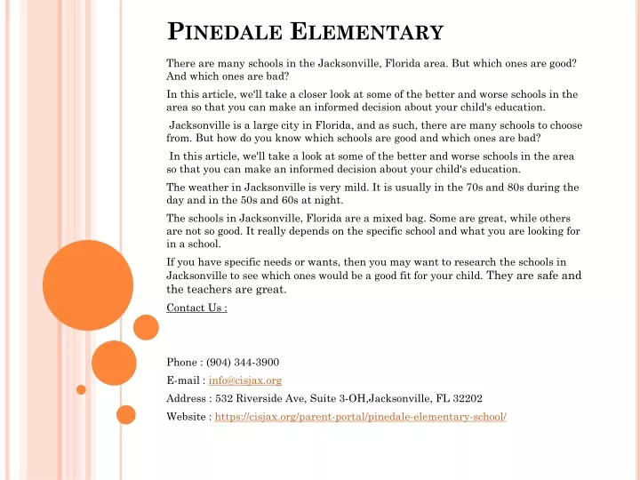 pinedale elementary