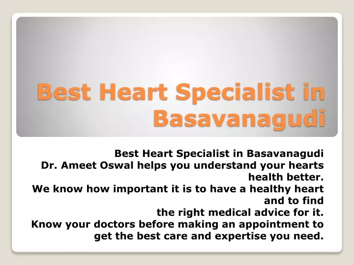 best heart specialist in basavanagudi