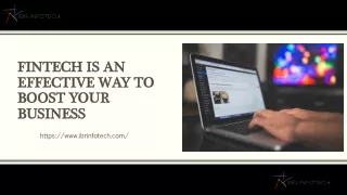 fintech is an effective way to boost your business
