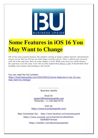 some features in ios 16 you may want to change