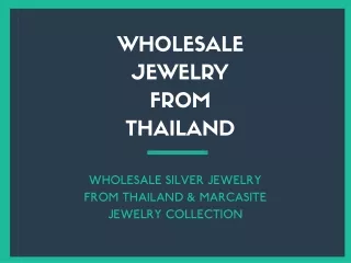 WHOLESALE JEWELRY FROM THAILAND