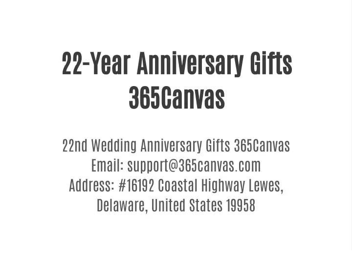 22 year anniversary gifts 365canvas