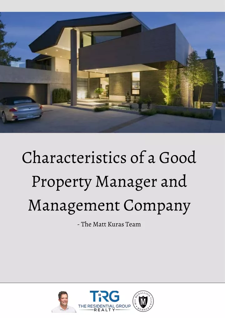 characteristics of a good property manager