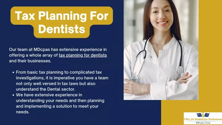 tax planning for dentists