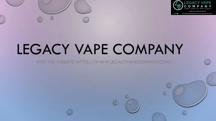 legacy vape company