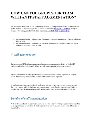 HOW CAN YOU GROW YOUR TEAM WITH AN IT STAFF AUGMENTATION