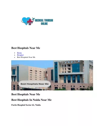 Best Hospitals Near Me