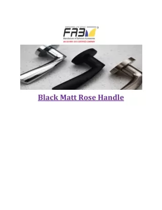 black matt rose handle