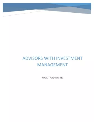 Advisors with Investment Management