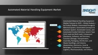 Automated Material Handling Equipment Market Size, Share, Trends, Forecast to 20
