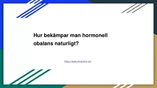 Hur bekämpar man hormonell obalans naturligt_