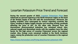 losartan potassium price trend and forecast