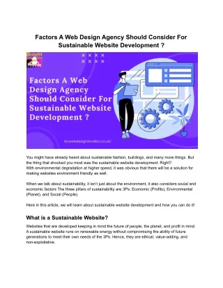 factors a web design agency should consider