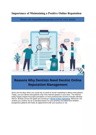 importance of maintaining a positive online