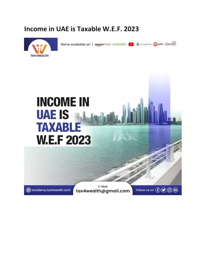 income in uae is taxable w e f 2023