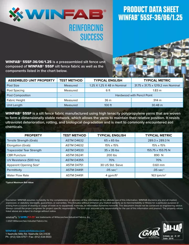 product data sheet winfab 55sf 36 06 1 25