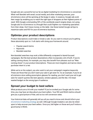 E-Commerce Marketing_ How to Maximize Sales with Google Ads and Get Better ROI_