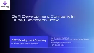 DeFi Development Company  Dubai | Blocktech Brew