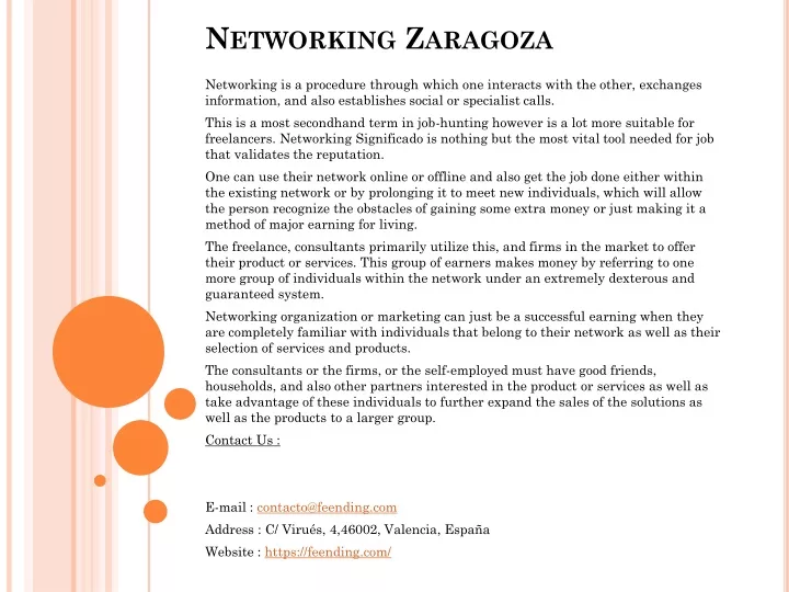 networking zaragoza