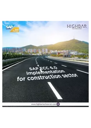 SAP ECC 6.0 Implementation for Construction Industry