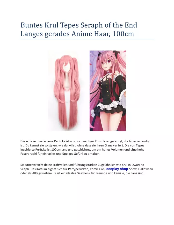buntes krul tepes seraph of the end langes