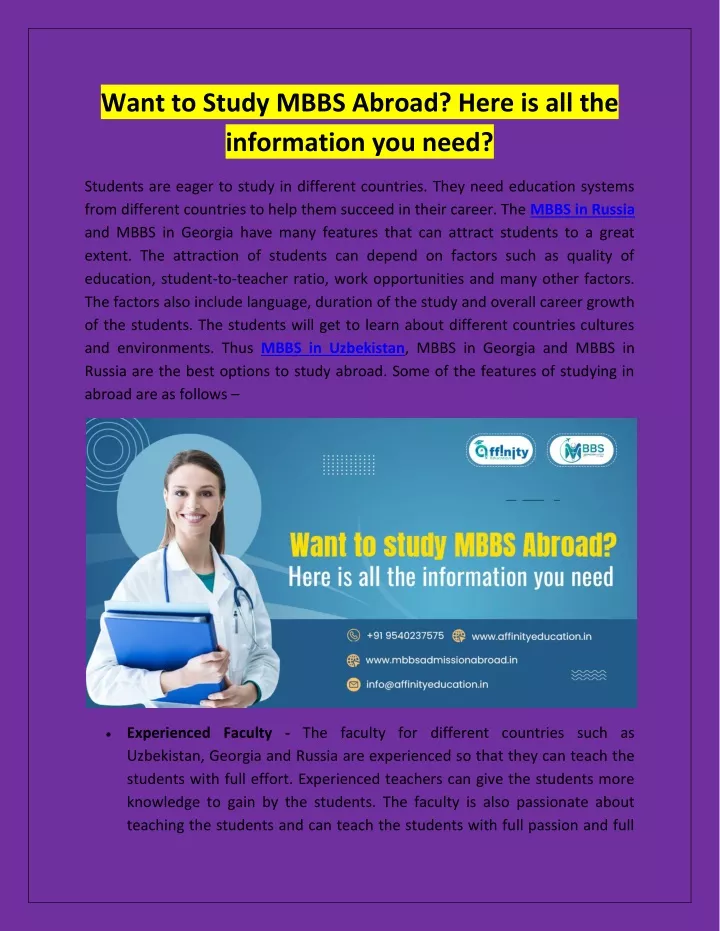 want to study mbbs abroad here