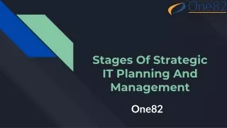Stages Of Strategic IT Planning And Management