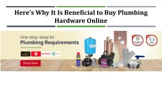 Here’s Why It Is Beneficial to Buy Plumbing Hardware Online