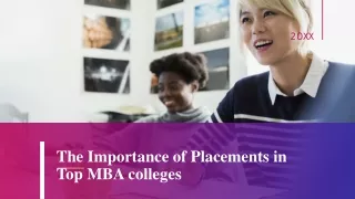 The Importance of Placements in Top MBA colleges