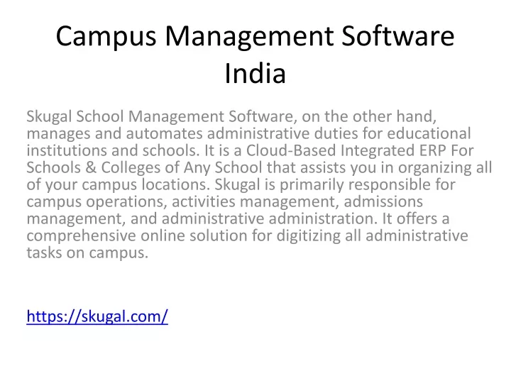 campus management software india
