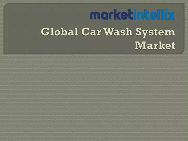 global car wash system market
