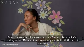 Buy Women's Handwoven Linen Clothing | Manan