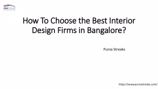 Interior Design Firms In Bangalore- Purva Streaks