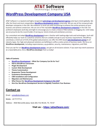 wordpress development company usa