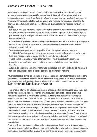 cursos com est tica e tudo bem voc pode consultar