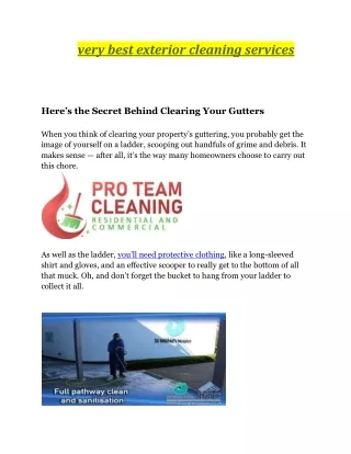 very best exterior cleaning services.