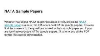 NATA Sample Papers