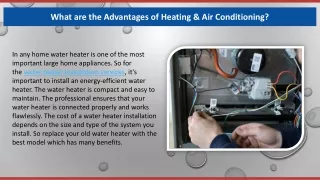 What are the Advantages of Heating & Air Conditioning?